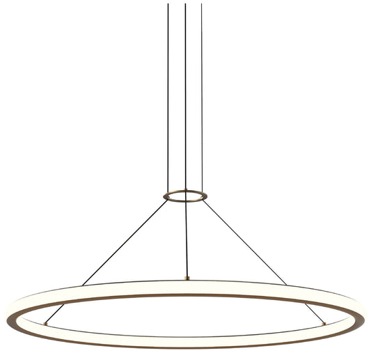 Luna 36" Round LED Pendant w/ 20' Cord (3500K) Painted Brass