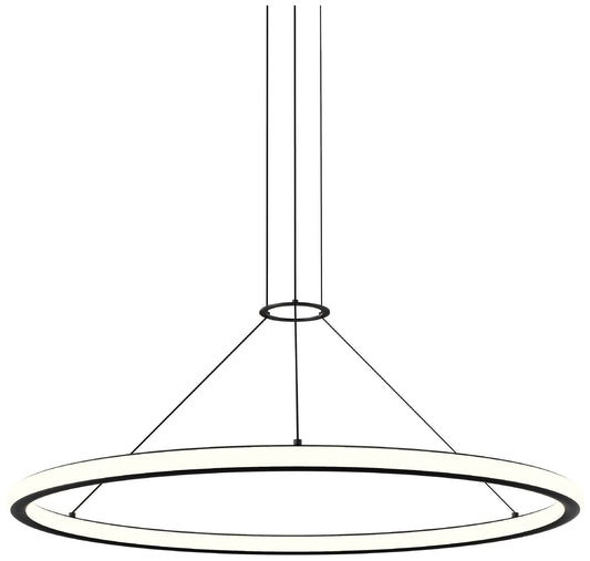 Luna 36" Round LED Pendant w/ 20' Cord (3500K) - Satin Black