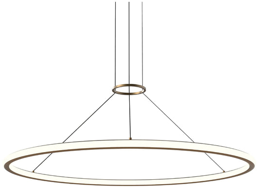 Luna 48" Round LED Pendant w/ 20' Cord (3500K) Painted Brass