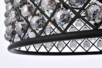 Madison 12 Lt Matte Black Chandelier Silver Shade (Grey)