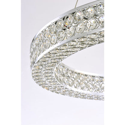 Maxim Eternity 40" Adjustable Ring LED Crystal Pendant