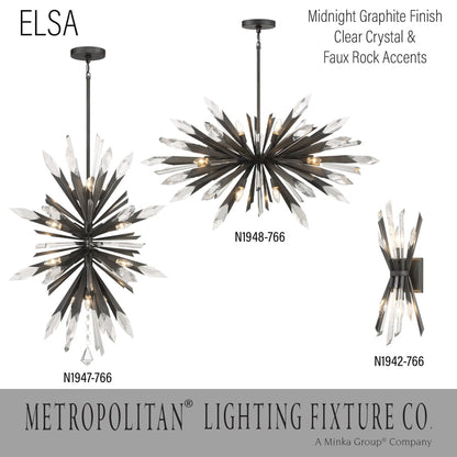 Metropolitan Elsa 12 Light 42" Wide Crystal Pendant