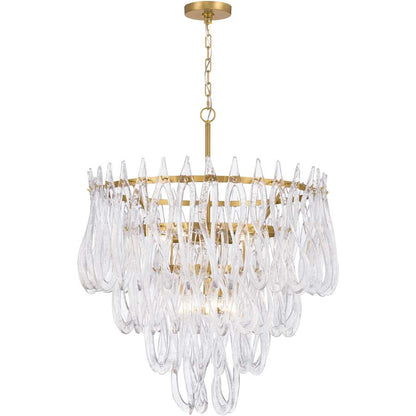 Metropolitan Glassara 10 Light 32" Wide Waterfall Chandelier