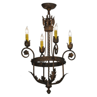 Meyda Tiffany Antonia 4 Light 18" Wide Taper Candle Style Chandelier