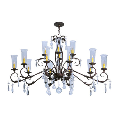 Meyda Tiffany Windsor 14 Light 38" Wide Crystal Candle Style Chandelier - Custom Finish