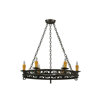 Meyda Tiffany Sagebrush 6 Light 36" Wide Taper Candle Style Chandelier