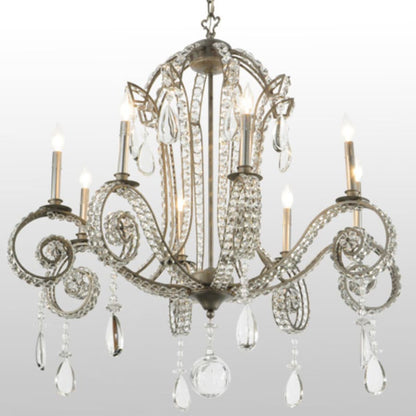 Meyda Tiffany Lucerne 8 Light 40" Wide Crystal Candle Style Chandelier