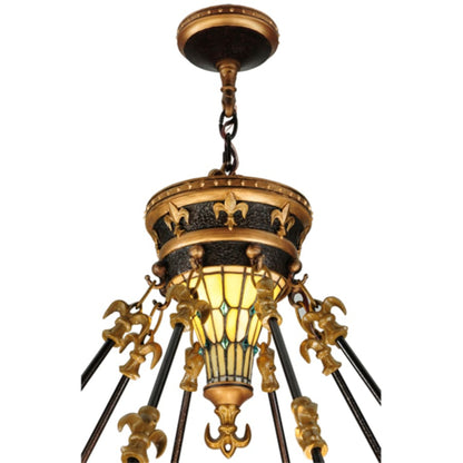 Meyda Tiffany Fleur-de-lis 3 Light 28" Wide Pendant
