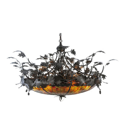 Meyda Tiffany Greenbriar Oak 6 Light 52" Wide Pendant