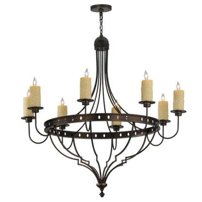 Meyda Tiffany Bottini 8 Light 48" Wide Pillar Candle Style Chandelier