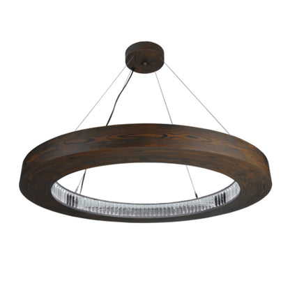 Meyda Tiffany Hickory Treasures 40" Wide Wood Pendant