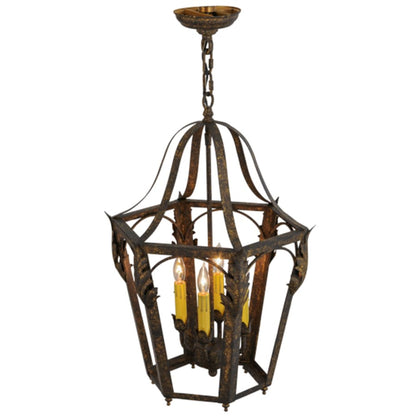 Meyda Tiffany Acacia 4 Light 17" Wide Taper Candle Pendant
