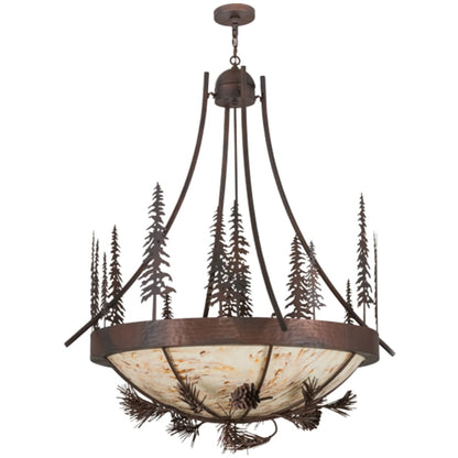 Meyda Tiffany Tall Pines 8 Light 50" Wide Pendant