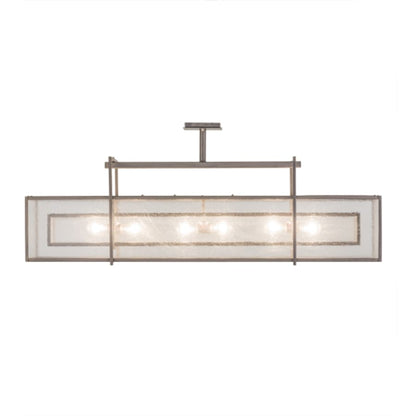 Meyda Tiffany Nelson 6 Light 54" Wide Linear Pendant