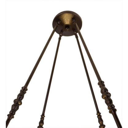 Meyda Tiffany Commerce 4 Light 32" Wide Pendant - Copper Vein Finish - GU24 Bulb Base