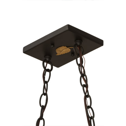 Meyda Tiffany Moose and Black Bear 9 Light 48" Wide Linear Pendant