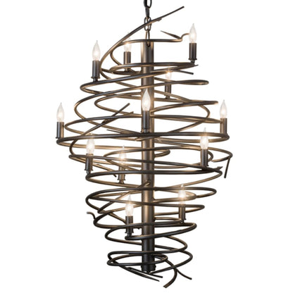 Meyda Tiffany Cyclone 13 Light 24" Wide Taper Candle Style Chandelier