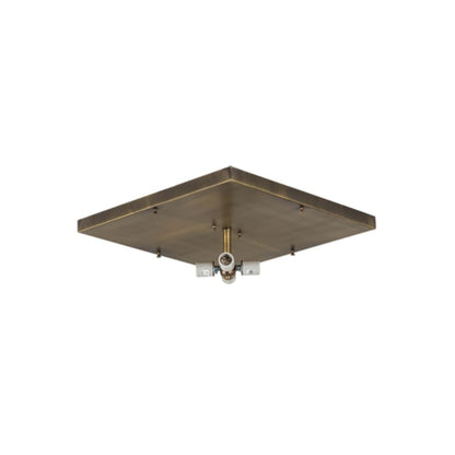 Meyda Tiffany Hyde Park Double Bar Mission 4 Light 29" Wide Flush Mount Square Ceiling Fixture