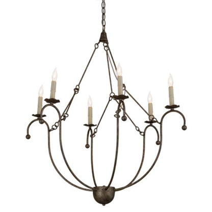 Meyda Tiffany Vienna 6 Light 32" Wide Taper Candle Style Chandelier