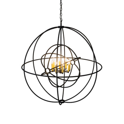 Meyda Tiffany Atom Enerjisi 8 Light 43" Wide Taper Candle Globe Chandelier