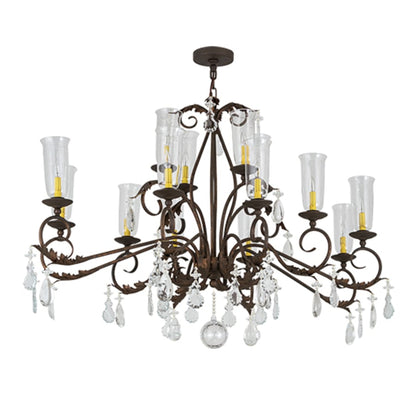 Meyda Tiffany Long Windsor 14 Light 38" Wide Crystal Chandelier