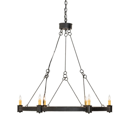 Meyda Tiffany Kenosha 6 Light 36" Wide Taper Candle Style Chandelier