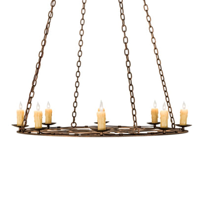 Meyda Tiffany 8 Light 42" Wide Taper Candle Pendant
