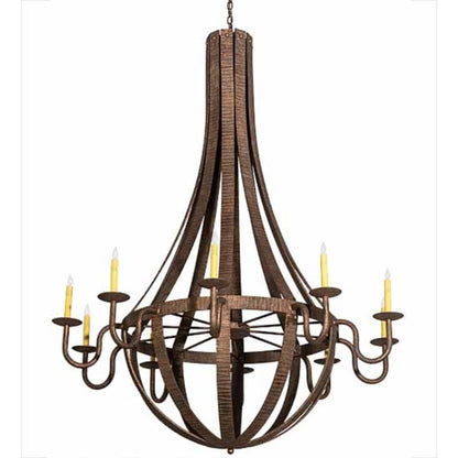 Meyda Tiffany Barrel Stave 10 Light 54" Wide Taper Candle Style Chandelier