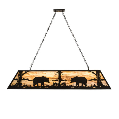 Meyda Tiffany 9 Light 60" Wide Billiard Linear Pendant