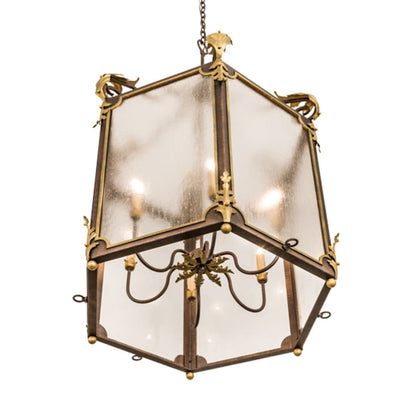 Meyda Tiffany 6 Light 34" Wide Taper Candle Pendant