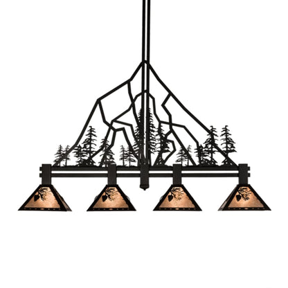 Meyda Tiffany 4 Light 60" Wide Linear Pendant