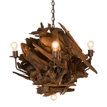 Meyda Tiffany Driftwood 6 Light 30" Wide Abstract Chandelier