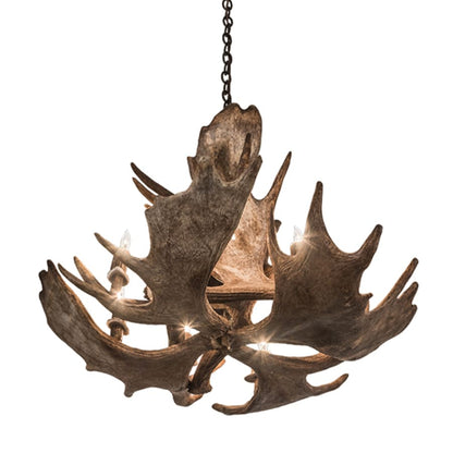 Meyda Tiffany Antlers 10 Light 33" Wide Antler Candle Style Chandelier