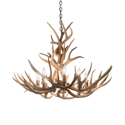 Meyda Tiffany Antlers 8 Light 32" Wide Antler Candle Style Chandelier