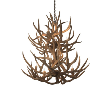 Meyda Tiffany Antlers 12 Light 34" Wide Antler Candle Style Chandelier