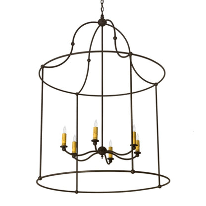 Meyda Tiffany 6 Light 42" Wide Taper Candle Pendant