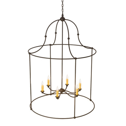 Meyda Tiffany 6 Light 42" Wide Taper Candle Pendant