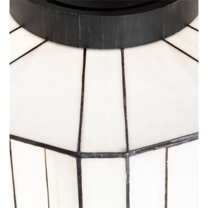 Meyda Tiffany Paramount 24" Wide Flush Mount Waterfall Ceiling Fixture - Antique Iron Gate Finish - GU24 Bulb Base