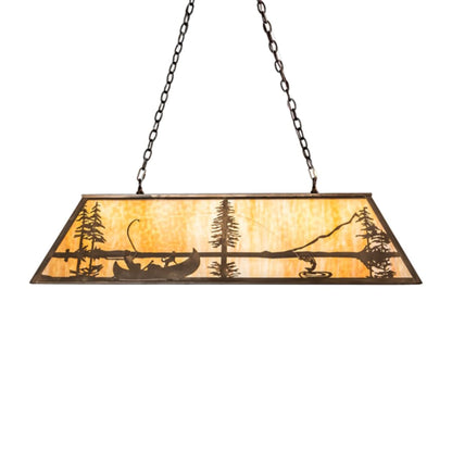 Meyda Tiffany 6 Light 48" Wide Billiard Linear Pendant