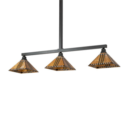 Meyda Tiffany 3 Light 62" Wide Linear Pendant