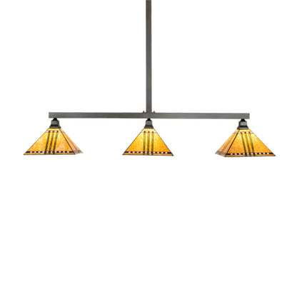 Meyda Tiffany 3 Light 62" Wide Linear Pendant