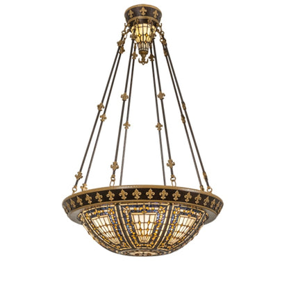 Meyda Tiffany Fleur-de-lis 4 Light 28" Wide Pendant