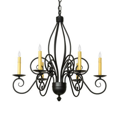 Meyda Tiffany Squire 6 Light 28" Wide Taper Candle Style Chandelier