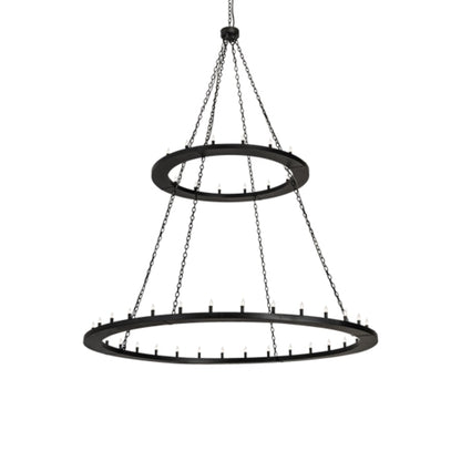 Meyda Tiffany Loxley 48 Light 84" Wide Taper Candle Ring Chandelier
