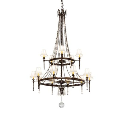 Meyda Tiffany Amaury 15 Light 48" Wide Crystal Ring Chandelier