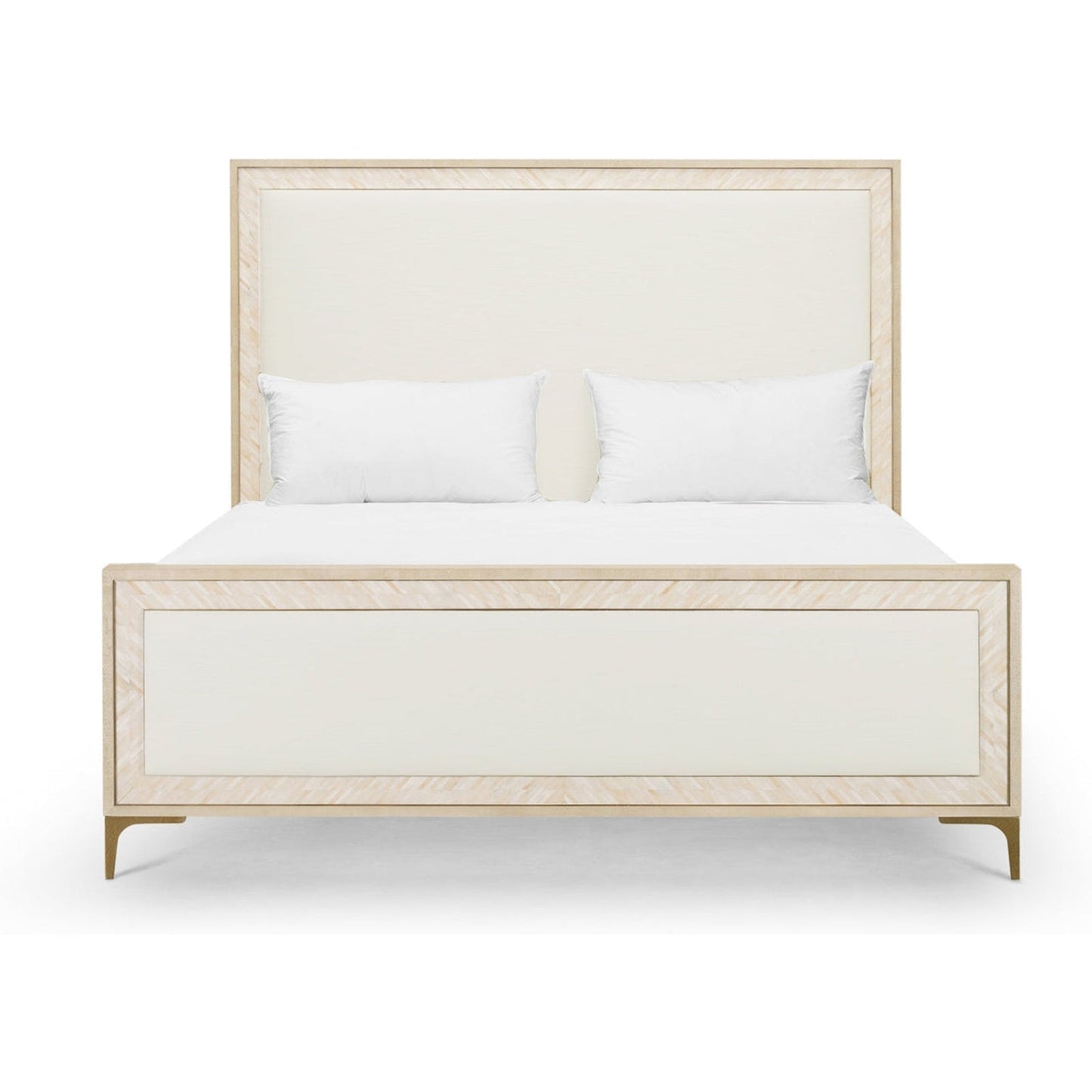 Jonathan Charles Tideline Bone & Linen Upholstered Bed - King (500389-USK-NDK-F058)