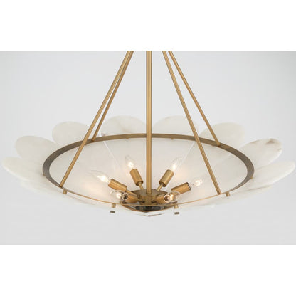 Minka Lavery Althira 6 Light 33" Wide Pendant with Alabaster Shade