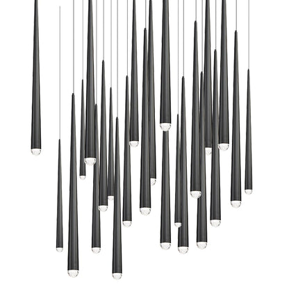 Modern Forms Cascade 25 Light 28" Wide LED Crystal Multi Light Pendant