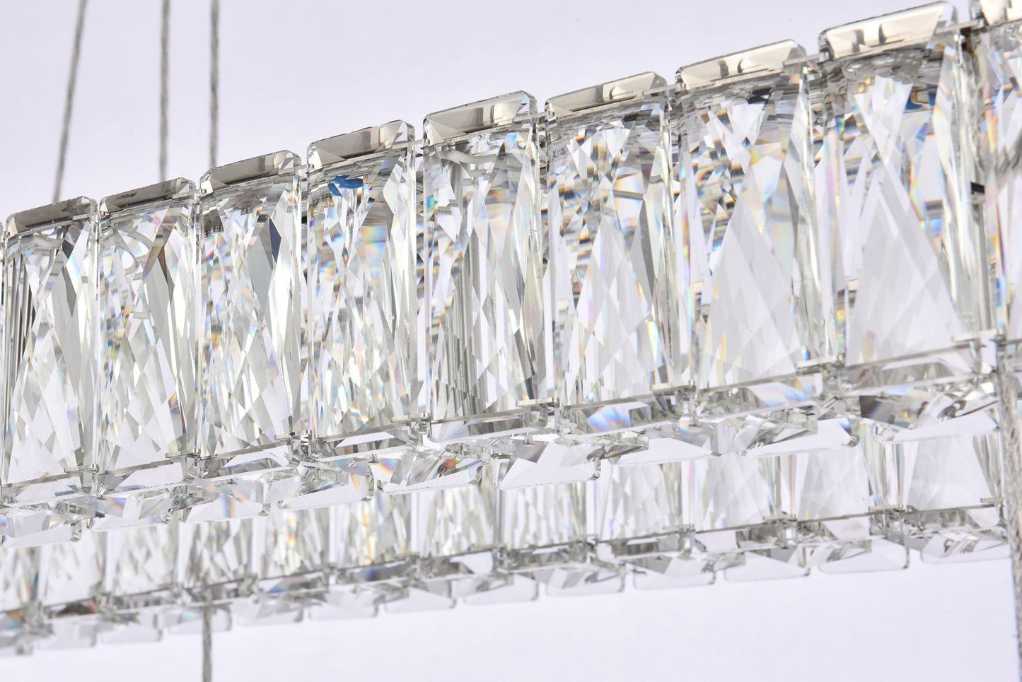Monroe 50 1/4" Wide Chrome and Crystal 3-Tier LED Chandelier