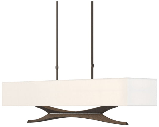 Moreau 42"W Oil Rubbed Bronze Long Pendant w/ Anna Shade